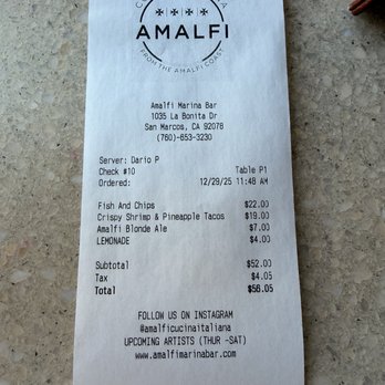 Amalfi Marina Bar - Bars Near Me - San Marcos, California