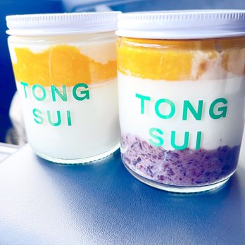 Tong Sui - T14 Mango Mochi Coconut Pudding and T39 Mango Sticky Rice Coconut Pudding - Desserts Near Me - Milpitas, California