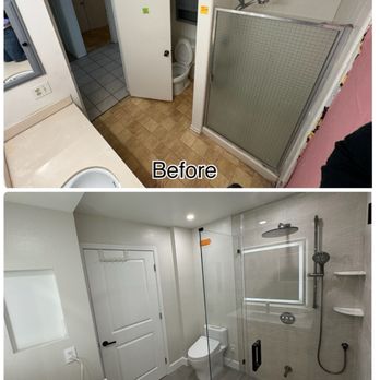 Advanced Construction & Restoration - Bathroom renovation. Beautiful curbless shower! - General Contractors Near Me - Fullerton, California