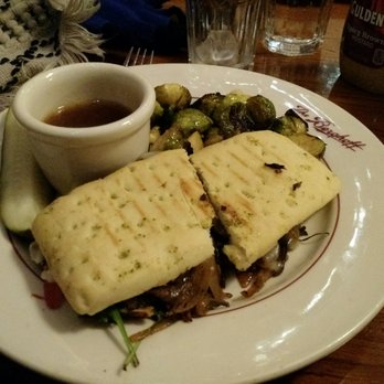 The Berghoff Restaurant - Mushroom panini with sprouts - Bars Near Me - Chicago, Illinois