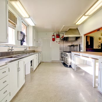 Skandia Lodge - Full Kitchen with 8 burner stove - Venues & Event Spaces Near Me - Pasadena, California