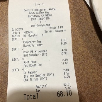 Denny's - American Near Me - Rubidoux, California Denny's - American Near Me - Rubidoux, California