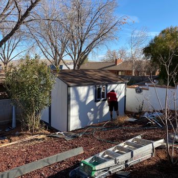 Tuff Shed St. George - Here you can see the incline we dealt with in building this shed. - Sheds & Outdoor Storage Near Me - St George, Utah