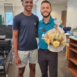 AdventHealth Sports Med & Rehab - Tyler and Juan, final day of PT