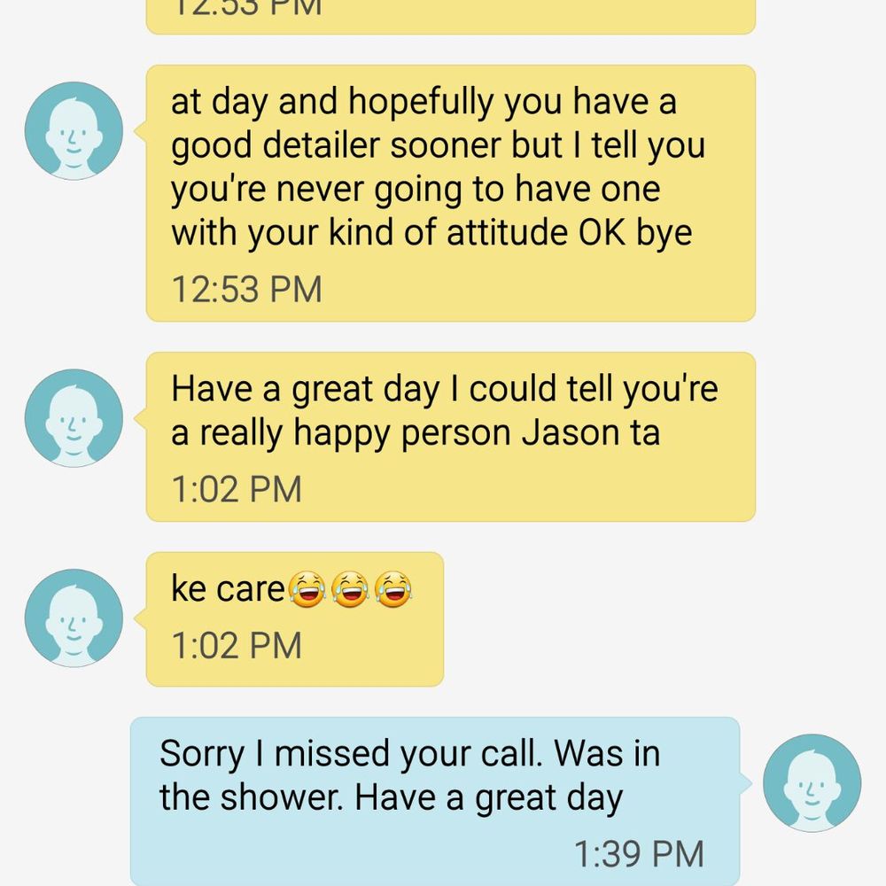 Jays Mobile Detailing - This is what you get text when you leave a bad review - Auto Detailing Near Me - Corona, California Jays Mobile Detailing - This is what you get text when you leave a bad review - Auto Detailing Near Me - Corona, California