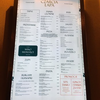 Czarcia Łapa - Menu - Italian Near Me - Lublin, LU Czarcia Łapa - Menu - Italian Near Me - Lublin, LU