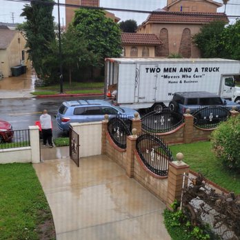 Two Men and a Truck Moving - View from living room window down to their truck - Movers Near Me - Irwindale, California Two Men and a Truck Moving - View from living room window down to their truck - Movers Near Me - Irwindale, California