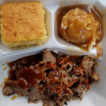 Thee Pitts Again - Light meal, Beef Brisket, mashed potatoes/gravy and corn bread. It was just ok. - Barbeque Near Me - Silverton, Colorado Thee Pitts Again - Light meal, Beef Brisket, mashed potatoes/gravy and corn bread. It was just ok. - Barbeque Near Me - Silverton, Colorado