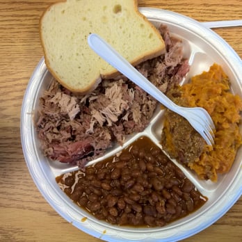 Bucky's Bar-B-Q - Pork, Beans and I think they called it Sweet Potato crunch - Barbeque Near Me - Greenville, South Carolina Bucky's Bar-B-Q - Pork, Beans and I think they called it Sweet Potato crunch - Barbeque Near Me - Greenville, South Carolina