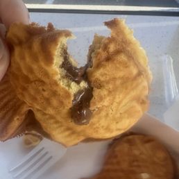 nutella filled waffle