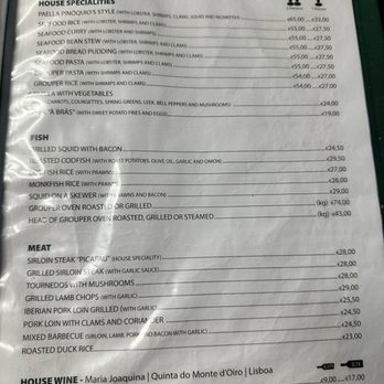 Restaurante Pinóquio - Menú English 1 of 2 - Seafood Near Me - Lisbon, 11