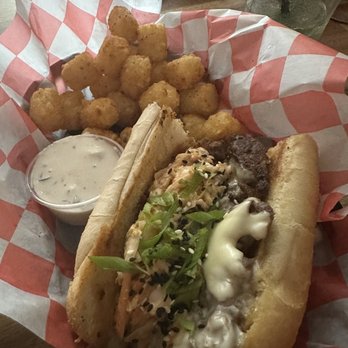 Clever Alehouse - Kim-cheesesteak and tots - Bars Near Me - Chattanooga, Tennessee