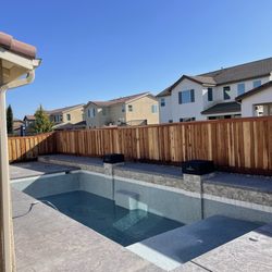 Royalty Fencing - Redwood panels total privacy 6 feet