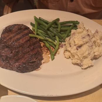 The Cheesecake Factory - Rib eye steak with mashed potatoes and green beans. - American Near Me - Reno, Nevada