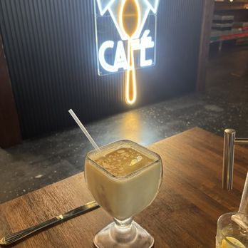 Just Spoons Cafe - Beach Please! This drink was tasty but really sweet as well. Reminded me of a holiday drink! My man loves coconut so he had to try it. - Comfort Food Near Me - Lauderdale Lakes, Florida Just Spoons Cafe - Beach Please! This drink was tasty but really sweet as well. Reminded me of a holiday drink! My man loves coconut so he had to try it. - Comfort Food Near Me - Lauderdale Lakes, Florida