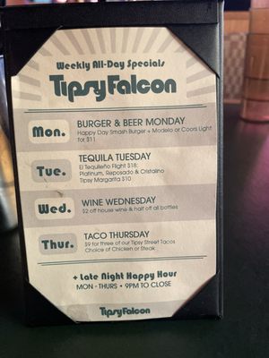 Menu photo 2 Tipsy Falcon Hawthorne, CA Menu photo 2 Tipsy Falcon Hawthorne, CA