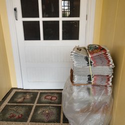 Antelope Valley Press - View of the stack after I moved it to the side so I could open my screen door from the inside.