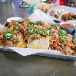 Caddy Shack Cantina - Ground beef nachos