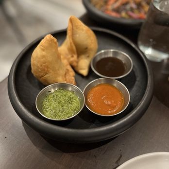 Indus Progressive Indian - Samosas appetizer - Kebab Near Me - Highland Park, Illinois Indus Progressive Indian - Samosas appetizer - Kebab Near Me - Highland Park, Illinois