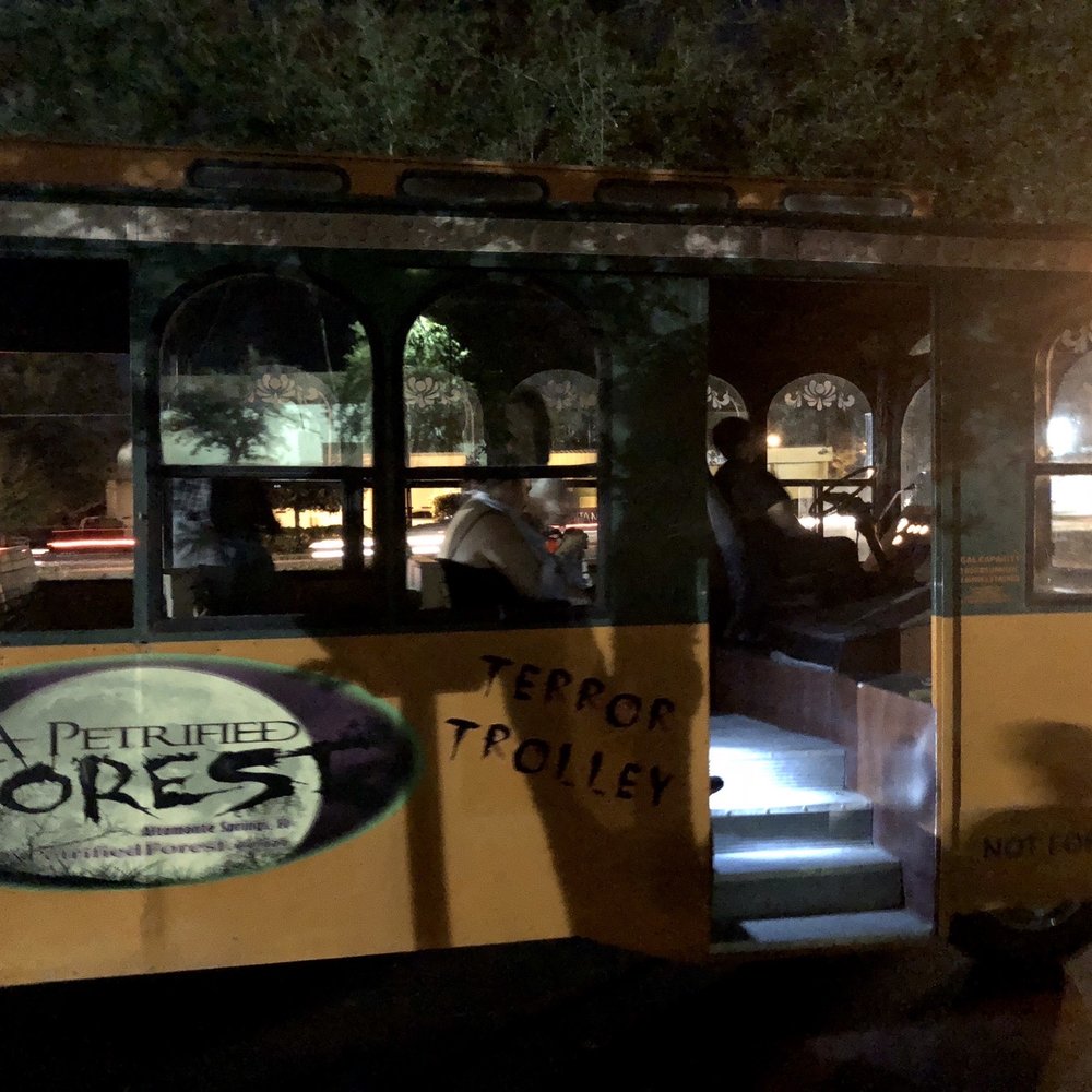 A Petrified Forest - Terror Trolley, A Petrified Forest Haunted House Trail 2020, Altamonte Springs, 15 min North of Orlando - Haunted Houses Near Me - Altamonte Springs, Florida