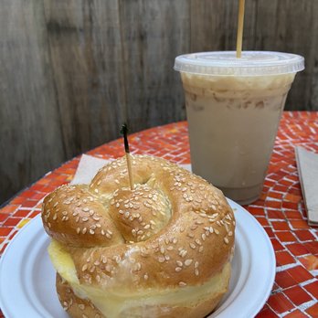 Mate Factor - Egg and cheese sandwich and dark roast iced latte - Coffee & Tea Near Me - Savannah, Georgia Mate Factor - Egg and cheese sandwich and dark roast iced latte - Coffee & Tea Near Me - Savannah, Georgia