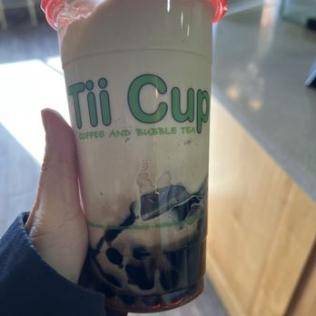 Tii Cup - Jasmine Milk Tea Snow with Boba and Herbal Jelly - Bubble Tea Near Me - Richfield, Minnesota