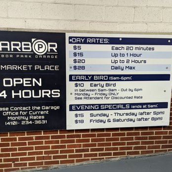 Harbor Park Garage - Parking rates as of 10/2022 - Parking Near Me - Baltimore, Maryland