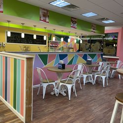 Sweet Thang - The shop has updated on the inside. The party room is available for special events/ occasions.  Hershey's ice cream served.