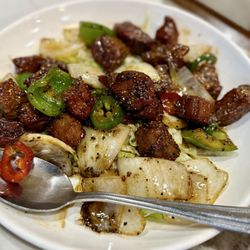Jiu Fu Cafe 明记 - Black pepper beef.