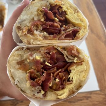 Lucky Boy - Breakfast Burrito w/Bacon $10.88 - Burgers Near Me - Pasadena, California Lucky Boy - Breakfast Burrito w/Bacon $10.88 - Burgers Near Me - Pasadena, California
