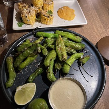 Leña Brava - Corn and shishito peppers - Seafood Near Me - Chicago, Illinois