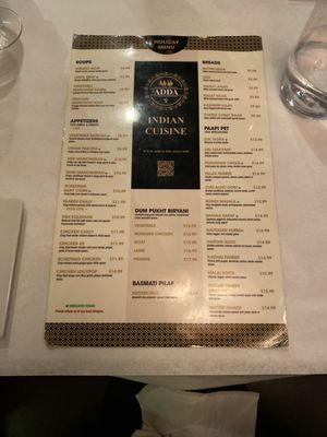 Menu photo 1 Adda Indian Cuisine Chicago, IL Menu photo 1 Adda Indian Cuisine Chicago, IL