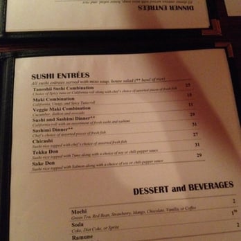 Tanoshi - Sushi Entrees - Sushi Bars Near Me - Chicago, Illinois