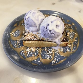 Bone Kettle - Cassava Cake with ube ice cream - Breakfast & Brunch Near Me - Pasadena, California