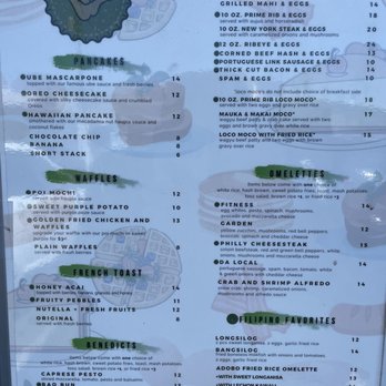 Guieb Cafe - Breakfast & Brunch Menu - New American Near Me - Honolulu, Hawaii