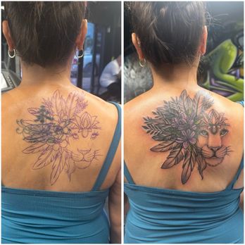 Sick Made Tattoo Parlor - I put together the coverup photo myself from several Pinterest photos and the final tattoo looked exactly like the final picture I created! - Tattoo Near Me - Killeen, Texas Sick Made Tattoo Parlor - I put together the coverup photo myself from several Pinterest photos and the final tattoo looked exactly like the final picture I created! - Tattoo Near Me - Killeen, Texas