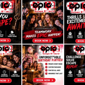 Epic Escape Rooms LI - Choose you're Epic Adventure today! - Escape Games Near Me - West Hempstead, New York Epic Escape Rooms LI - Choose you're Epic Adventure today! - Escape Games Near Me - West Hempstead, New York