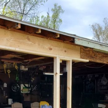 S D Home Improvements - This garage was slowly falling apart. We rebuilt the frame so this customer could safely use his garage again. - General Contractors Near Me - Jackson, Michigan S D Home Improvements - This garage was slowly falling apart. We rebuilt the frame so this customer could safely use his garage again. - General Contractors Near Me - Jackson, Michigan