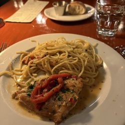 Il Buco Ristorante - Red snapper with a side of pasta on lemon butter
