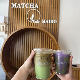 Matcha Latte and Ube Latte Matcha Latte and Ube Latte