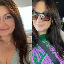 Salon Seven - My hair before/after the haircut and blowout. Notice how he softened the edges and blended my bangs in beautifully!
