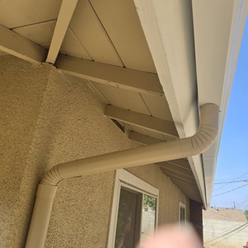 The Rain Gutter Specialists - Original 5" aluminum gutter with round downspouts - Gutter Services Near Me - Van Nuys, California The Rain Gutter Specialists - Original 5" aluminum gutter with round downspouts - Gutter Services Near Me - Van Nuys, California