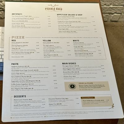 Menu photo 1 Piccolo Buco Schaumburg, IL