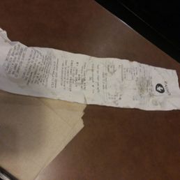 Reciept thrown in the trash Reciept thrown in the trash