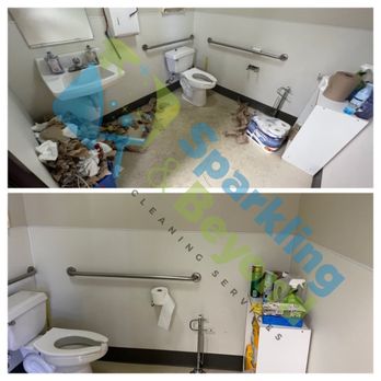 Sparkling and Beyond Cleaning Services of Hayward - Before and after Deep Clean Office Restroom B. - Home Cleaning Near Me - Hayward, California Sparkling and Beyond Cleaning Services of Hayward - Before and after Deep Clean Office Restroom B. - Home Cleaning Near Me - Hayward, California