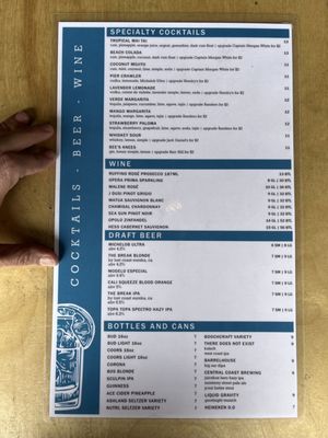 Menu photo 7 The Break Pismo Beach, CA
