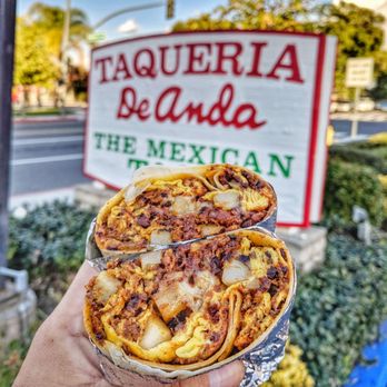 Taqueria De Anda - Chorizo breakfast burrito - Mexican Near Me - Fullerton, California Taqueria De Anda - Chorizo breakfast burrito - Mexican Near Me - Fullerton, California