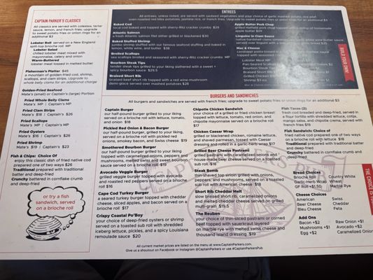 Menu photo 7 Captain Parker's Pub West Yarmouth, MA Menu photo 7 Captain Parker's Pub West Yarmouth, MA
