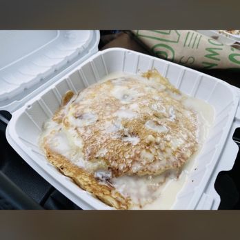 808 Grindz Cafe - Banana Mac pancakes w Mac nilla sauce - Cafes Near Me - Lahaina, Hawaii 808 Grindz Cafe - Banana Mac pancakes w Mac nilla sauce - Cafes Near Me - Lahaina, Hawaii