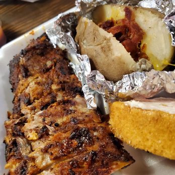 Phil's BBQ - Baby Back Ribs, Baked Potato and Corn Bread! - Barbeque Near Me - San Diego, California Phil's BBQ - Baby Back Ribs, Baked Potato and Corn Bread! - Barbeque Near Me - San Diego, California